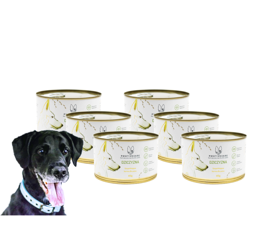 Zestaw puszek Dziczyzna 100% 6x410 g Zestaw puszek Dziczyzna 100% 6x410 g