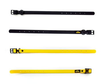 Wodoodporna obroża mocna biothane dla psa czarna 50-60 cm