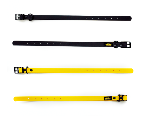 Wodoodporna obroża mocna biothane dla psa czarna 50-60 cm