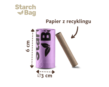 Woreczki BIO na psie odchody 120szt! fioletowe
