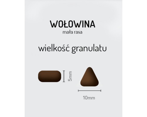 Sucha karma dla psa wołowina angus z marchewką, zieloną fasolką, kalafiorem, pomidorami i cukinią dla psów ras małych 2kg