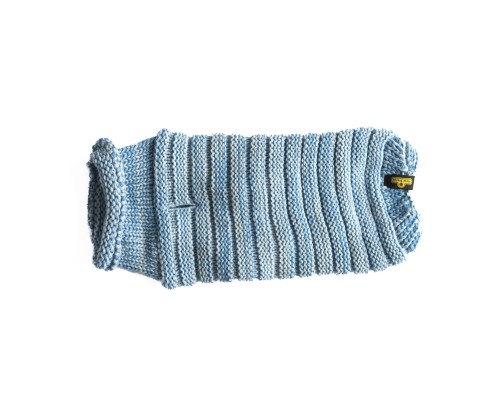 Sweterek na zimę swetrek bluza ciepła dla psa Slim baby blue melanż