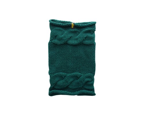 Szalik/komin/snood  dla psa Warkocz mały butelkowa zieleń