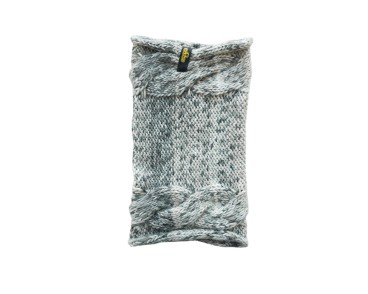 Szalik/komin/snood dla psa Warkocz duży szary melanż