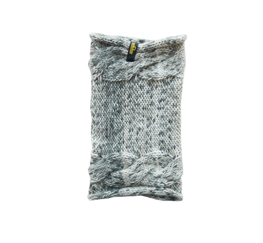 Szalik/komin/snood dla psa Warkocz duży szary melanż Szalik/komin/snood dla psa Warkocz duży szary melanż
