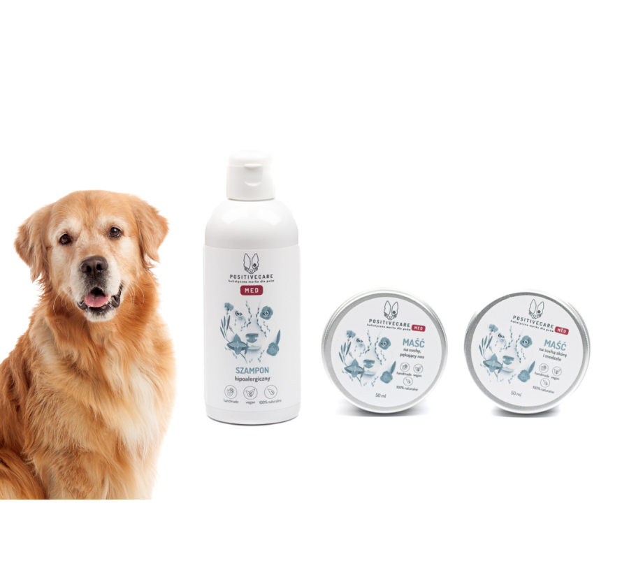 Hipoalergiczny zestaw kosmetyków dla psów wymagających