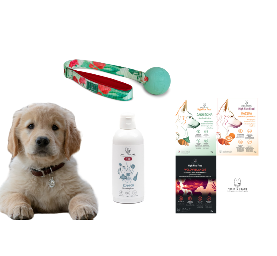 Zestaw kosmetyki i zabawka dla szczeniaka Zestaw kosmetyki i zabawka dla szczeniaka