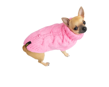 Sweterek dla psa Warkocz różowy S