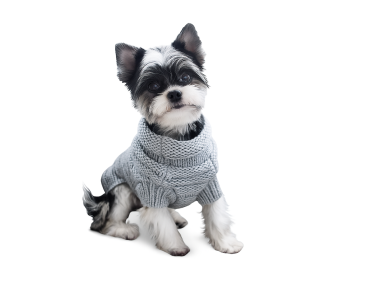 Sweterek dla psa Slim szary XL