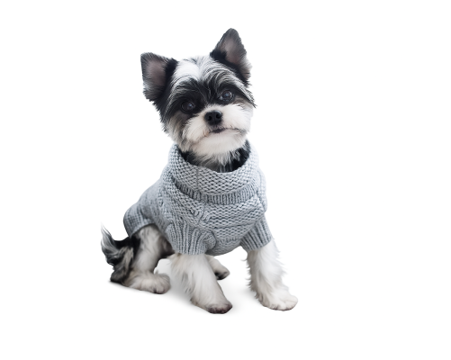 Sweterek dla psa Slim szary XXL