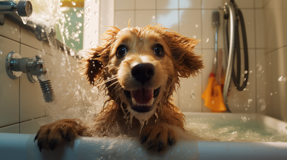 wiadomo w czym kąpać psa, w wannie z naturalnymi kosmetykami